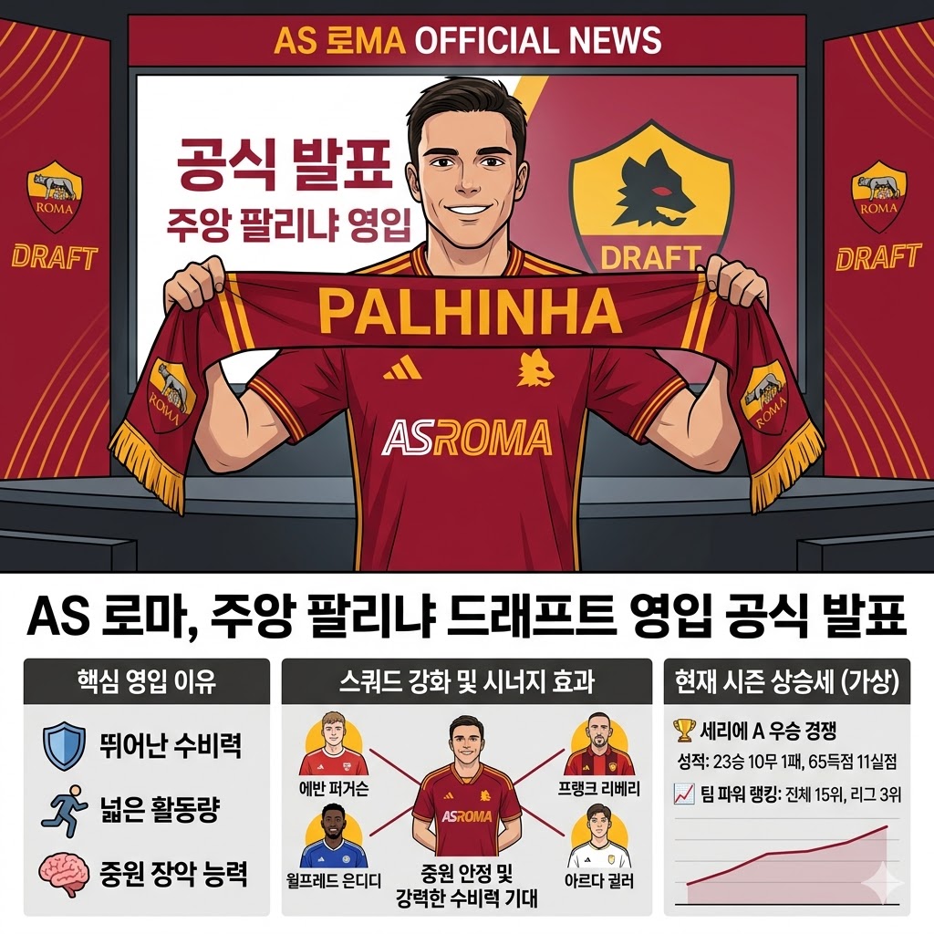 AS 로마, [중원 장악] 팔리냐 드래프트 영입!